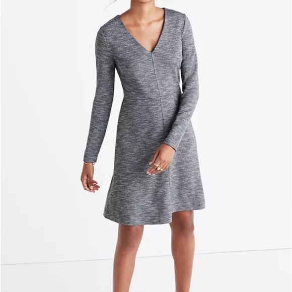 [[ MADEWELL]] REPOSH! Bridgewalk V-Neck Long Sleeve  Fit & Flare Dress :… - Picture 4 of 12